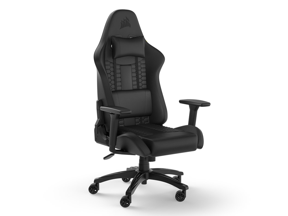 Corsair TC100 RELAXED Gaming Chair - Leatherette Black/Black