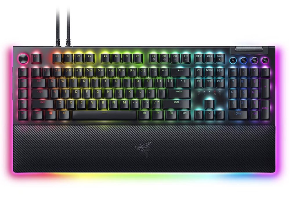 Razer BlackWidow V4 Pro RGB Green Switch Clicky Mechanical Gaming Keyboard