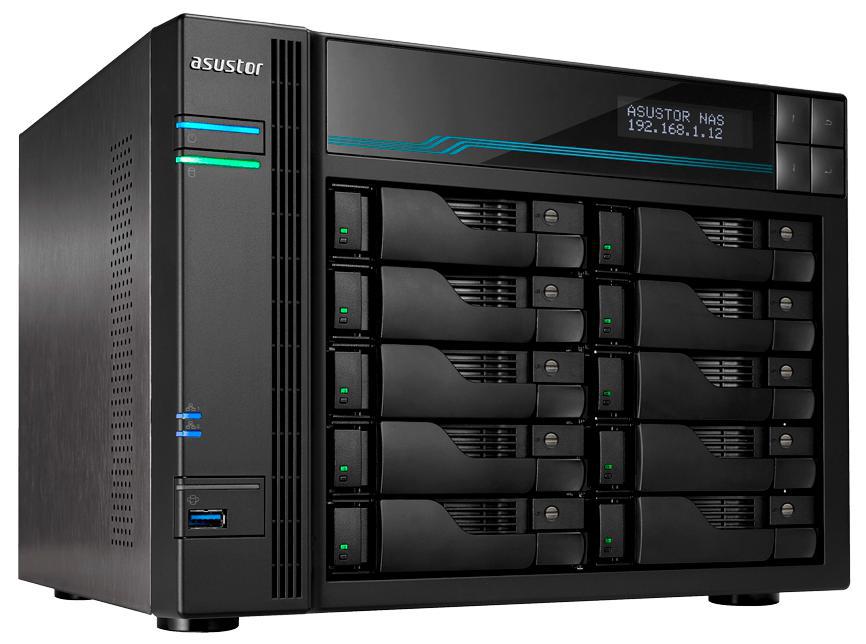 Asustor LockerStor AS7110T Tower 10 Bay NAS, Xeon Quad Core, 8GB RAM