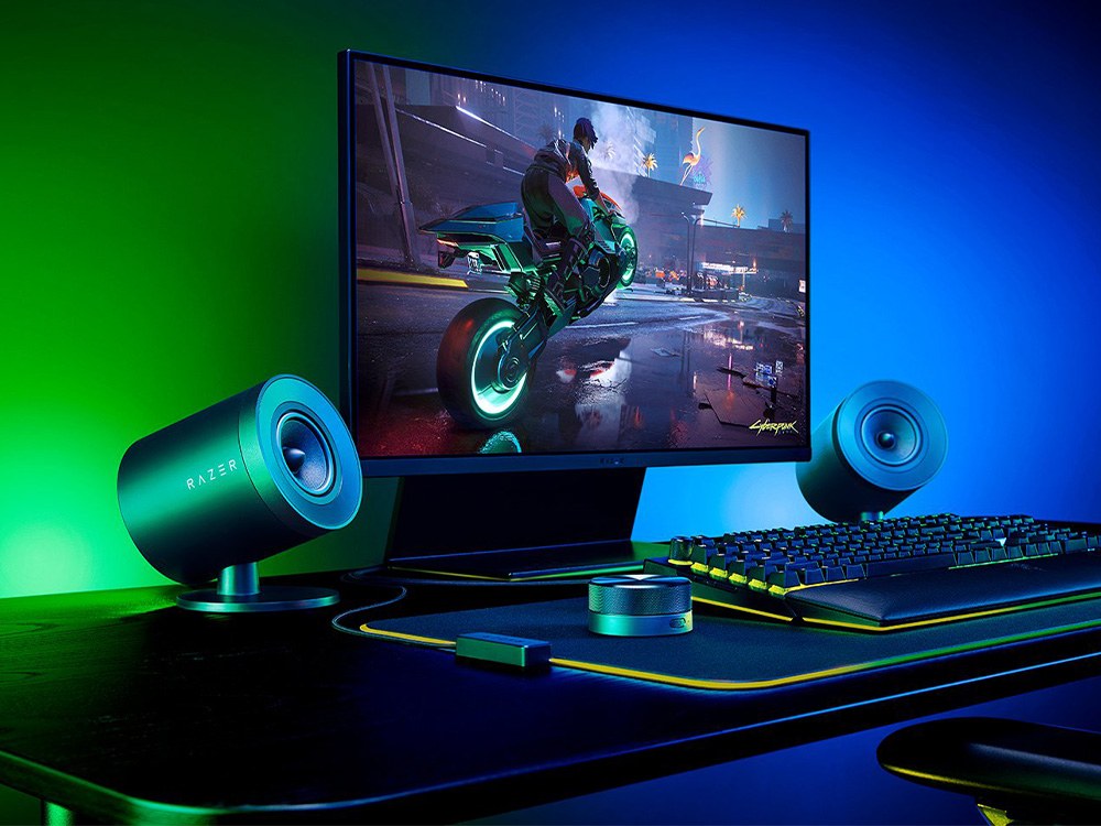 Razer Nommo V2 Pro Full-Range 2.1 PC Gaming Speakers with Wireless Subwoofer