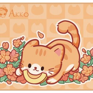 Akko Cat Theme Mouse Pad - Orange KATE (360x280mm)