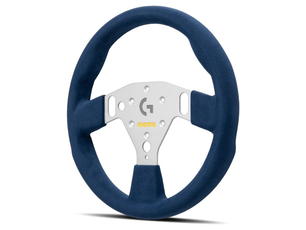 MOMO x Logitech G SIM GT 320 Microfibre 320mm Steering Wheel - Blue
