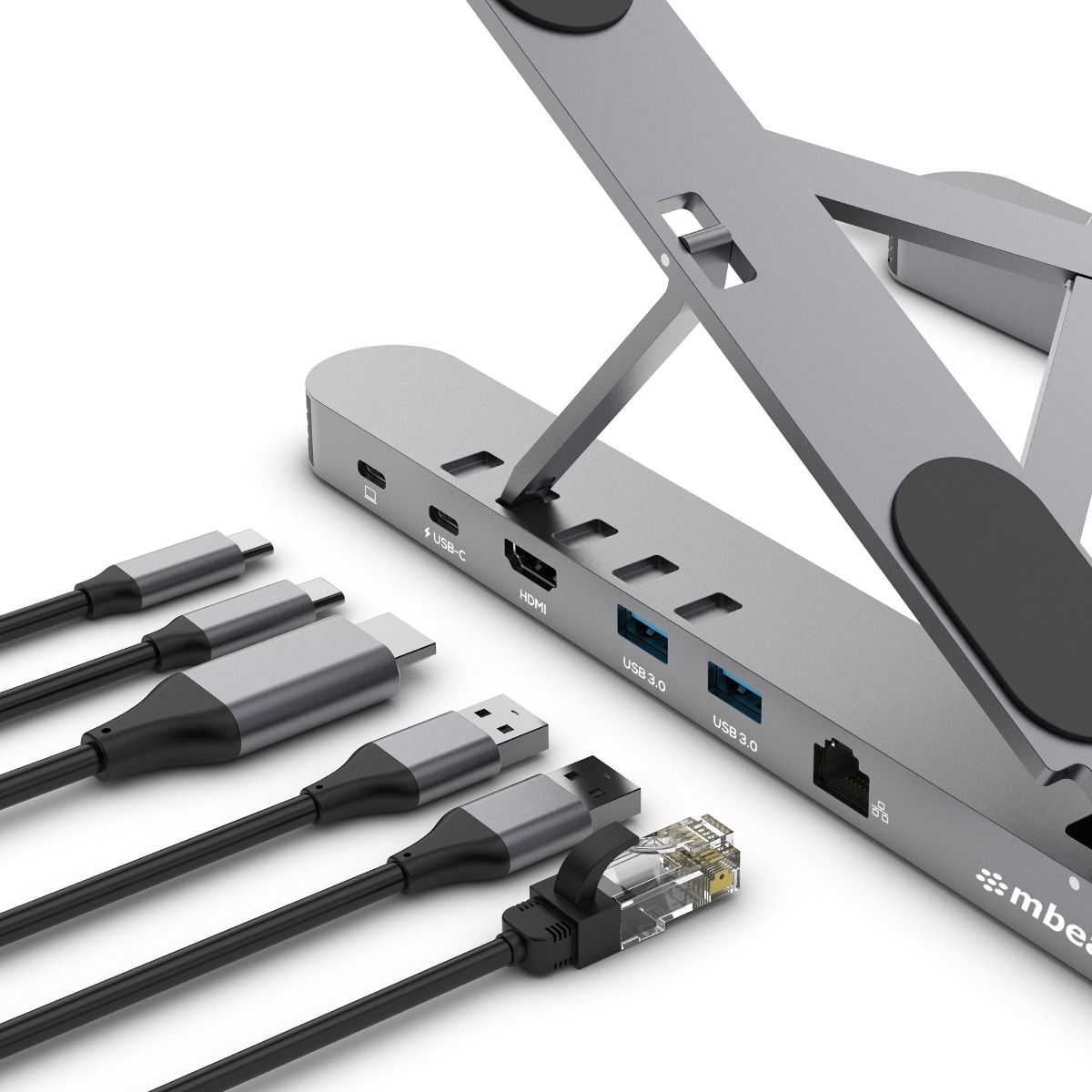 MBeat Stage P5 Portable Laptop Stand with USB-C Docking Station product details