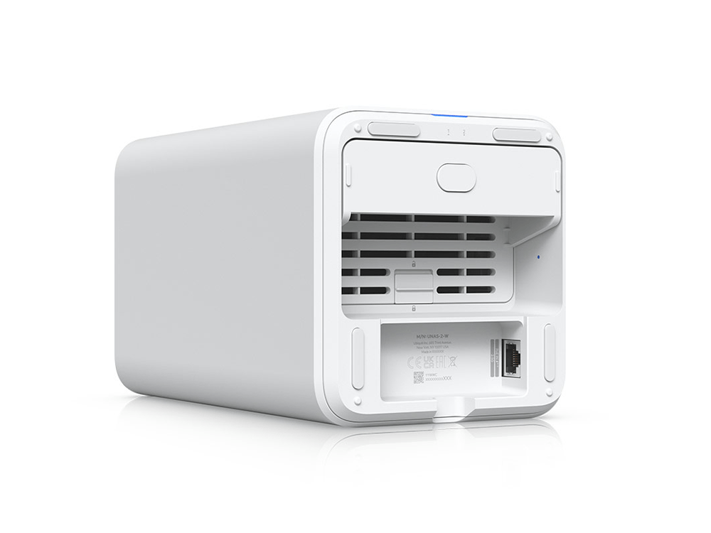 Ubiquiti UNAS Quad-Core ARM Cortex-A55 4GB (2) 3.5 HDD Bays UniFi NAS - White