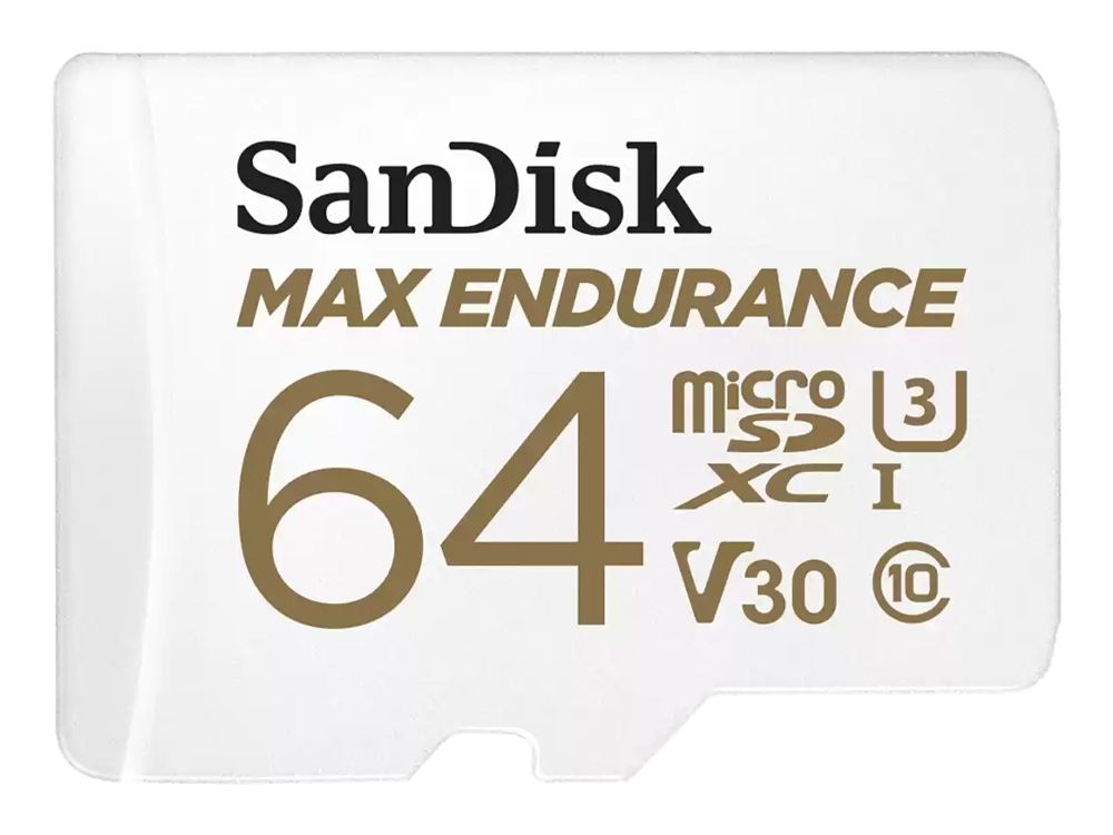 SanDisk MAX Endurance 64GB C10 U3 V30 4K UHD microSD Card