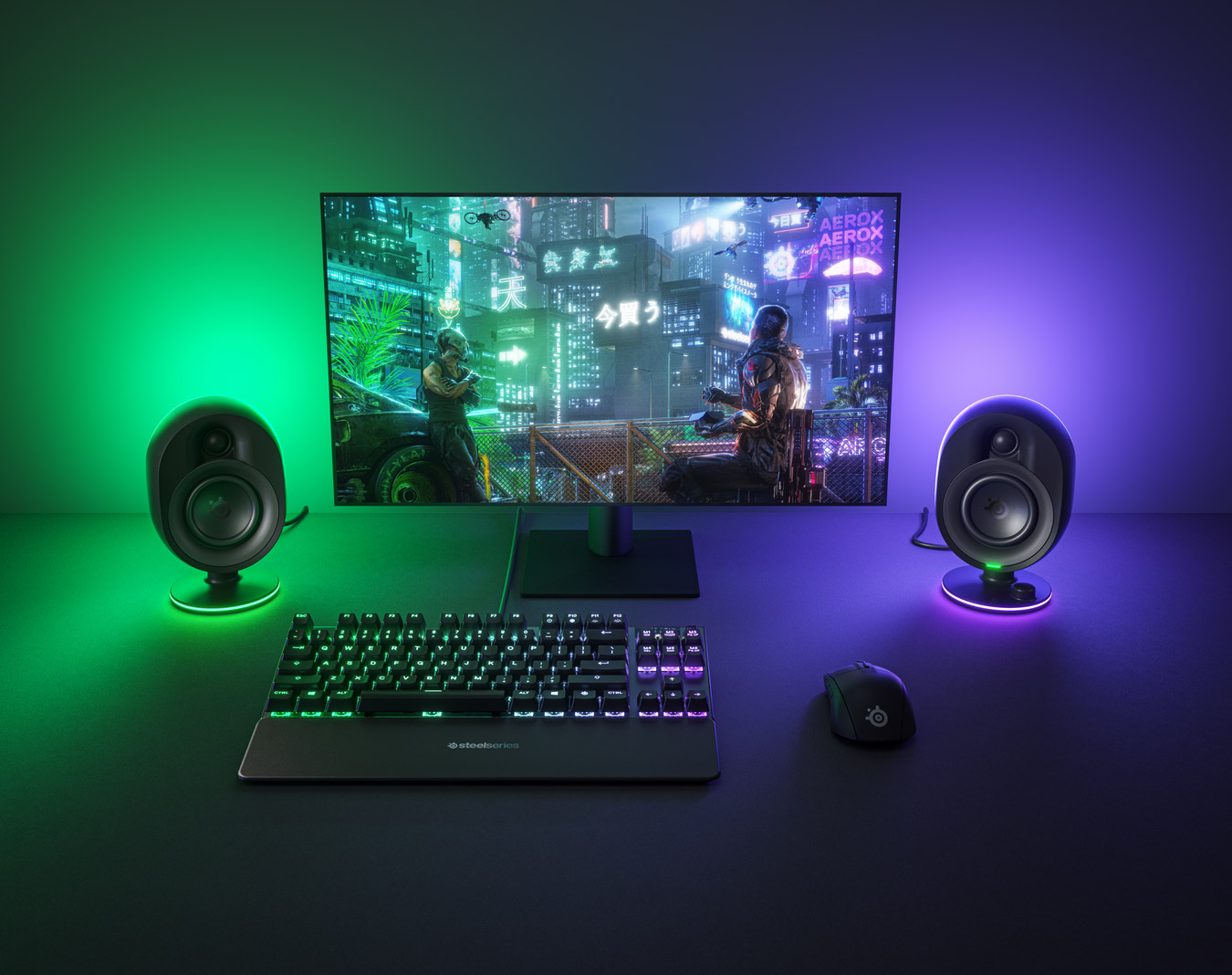 SteelSeries Arena 7 Illuminated Bluetooth Two-Way Gaming Speakers product details