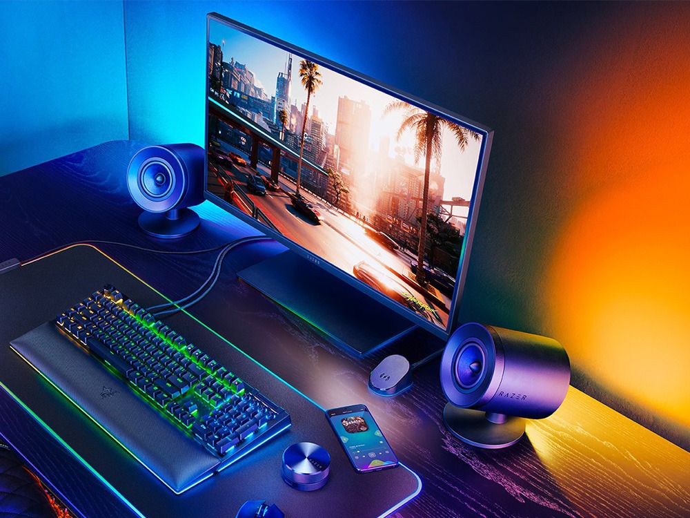 Razer Nommo V2 Pro Full-Range 2.1 PC Gaming Speakers with Wireless Subwoofer