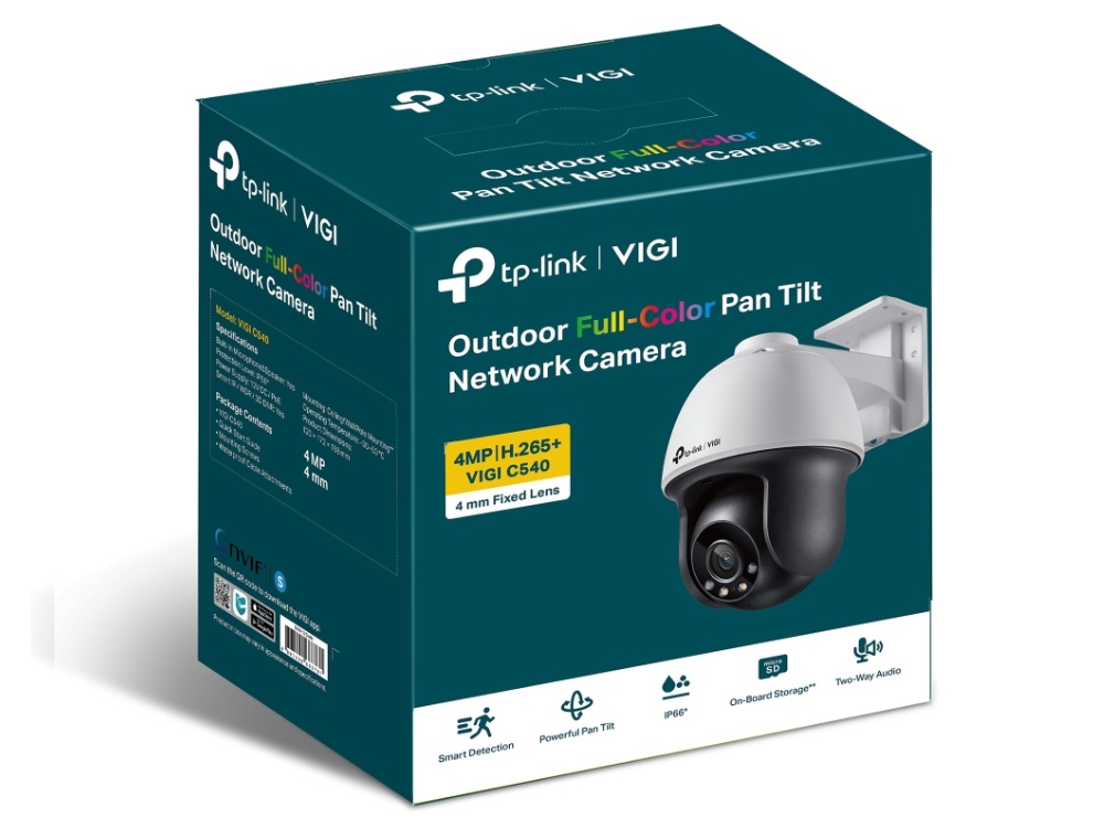 TP-Link VIGI C540(4mm) 4MP Outdoor Full-Colour Pan Tilt Network Camera
