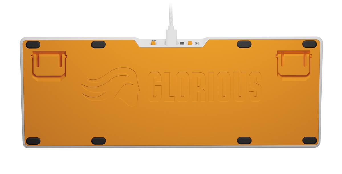 Glorious GMMK 3 HE 65 RGB White Prebuilt Mechanical Keyboard, Fox HE