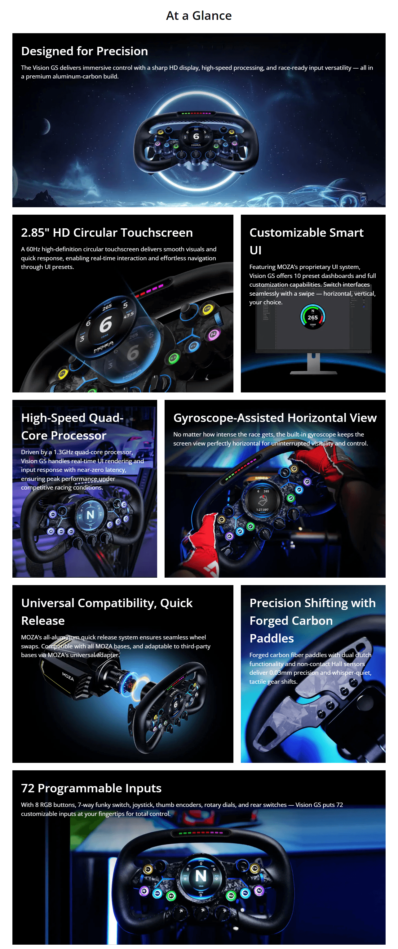 Moza Vision GS Wheel product details