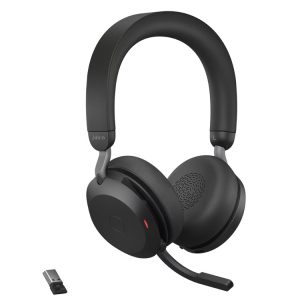 Jabra Evolve2 75 Stereo UC-Certified Bluetooth Headset with USB-A Adapter