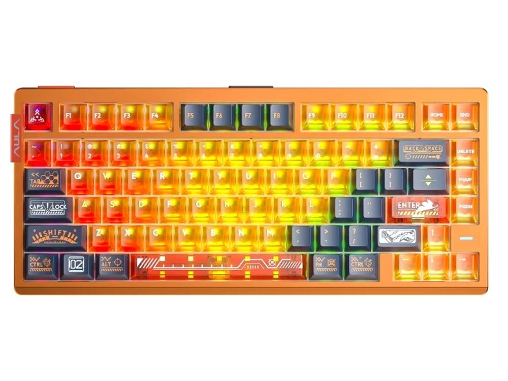 AULA AG75 Ultra 75% Magnetic Switch 8K RGB Wired Mechanical Gaming Keyboard - Battle Shine Orange