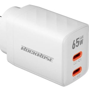 Rockrose Casa II G65 65W Dual USB-C Port GaN Power Adapter