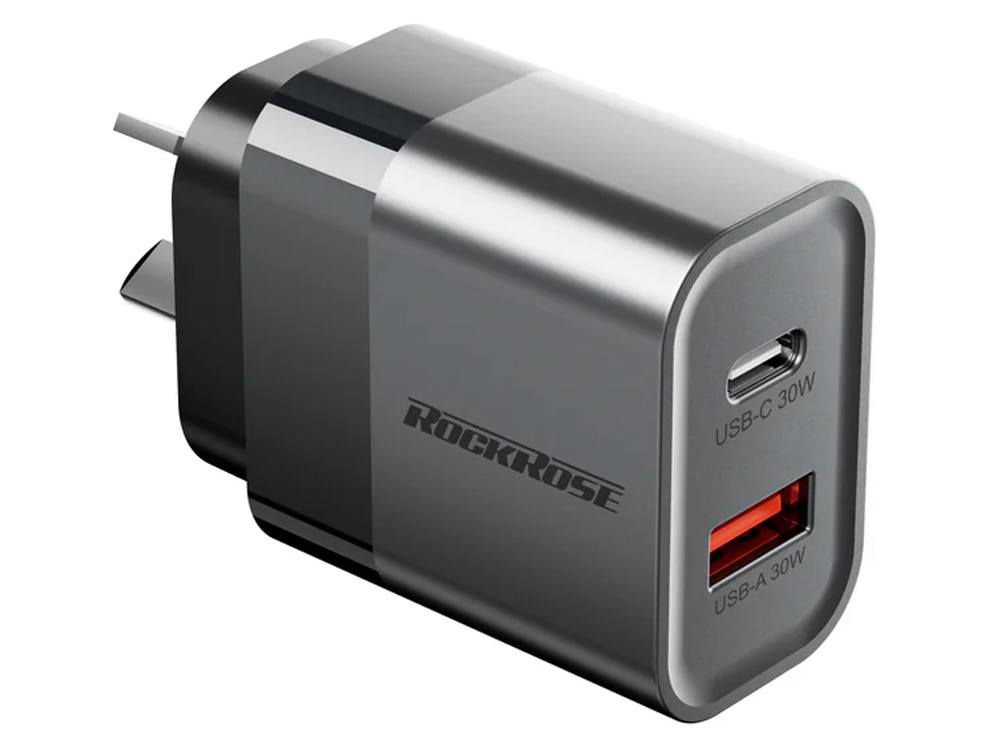 Rockrose Infinito G30 RRTC56 Dual Port Fast Charging 30W PD Power Adapter