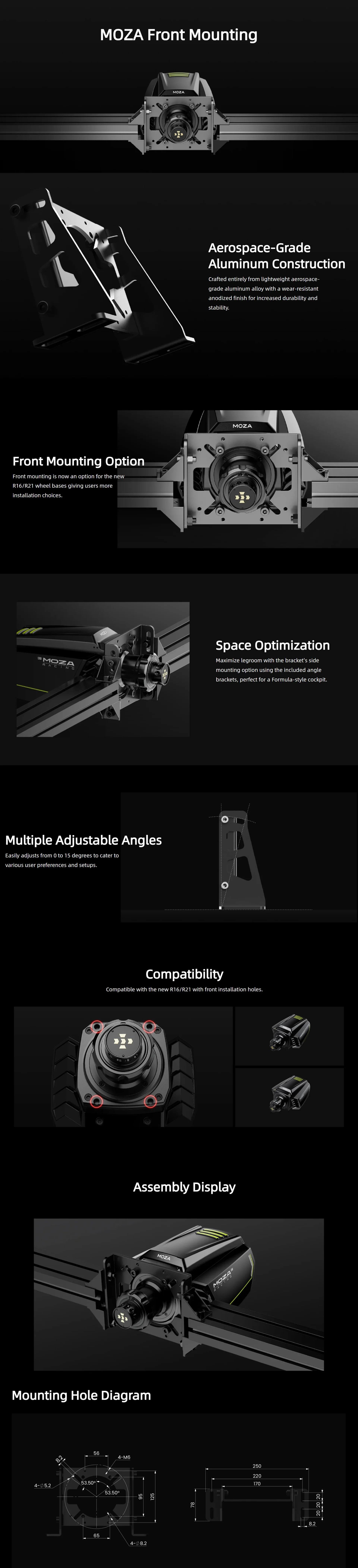 Moza Wheel Base Front Mount product details