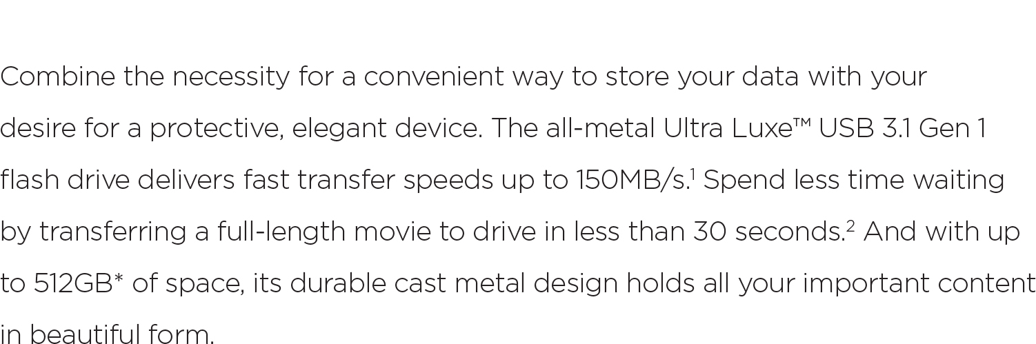 SanDisk Ultra Luxe 128GB USB 3.1 Flash Drive product details