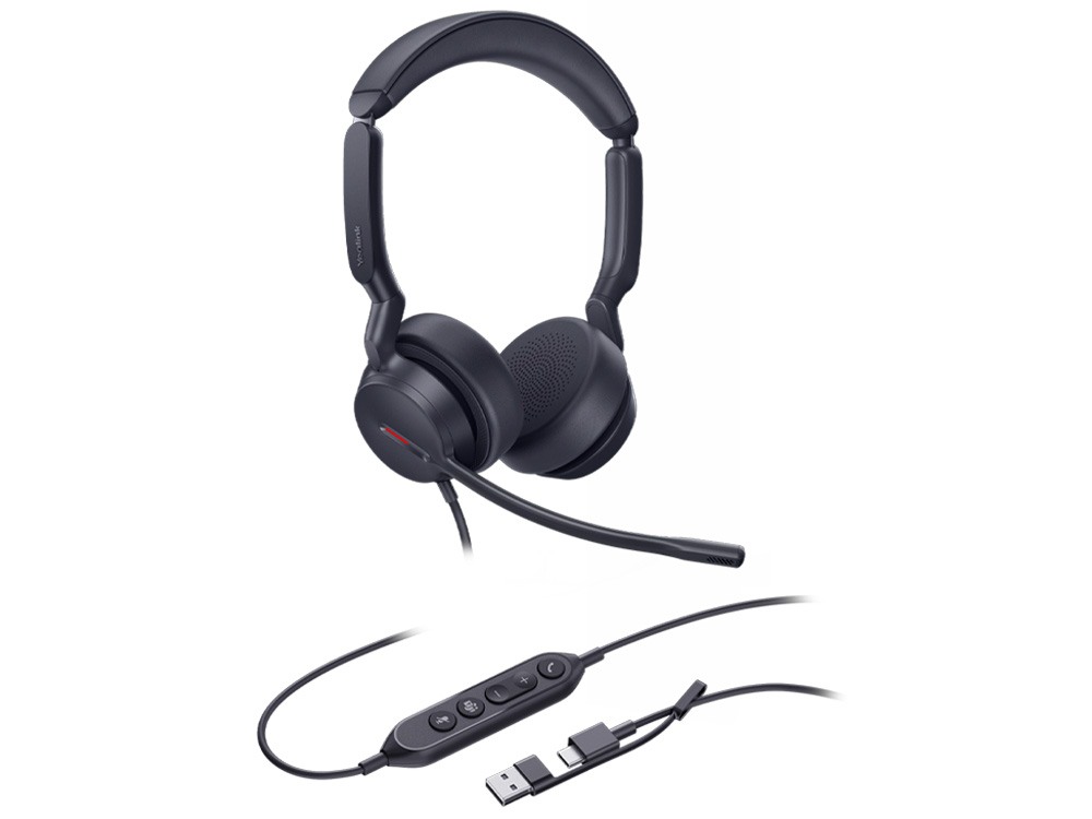 Yealink UH44 Stereo UC-Certified AI-powered USB-A/C Headset