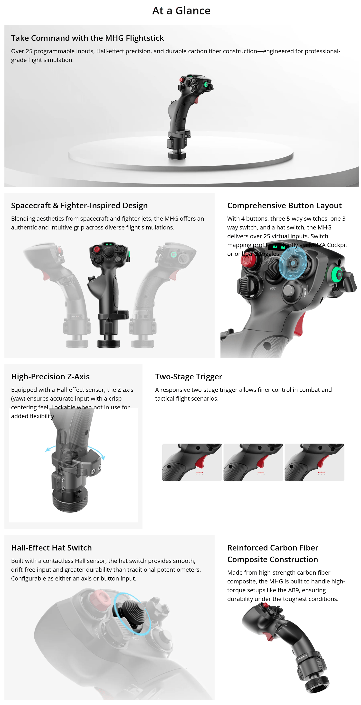 Moza MHG Flightstick product details