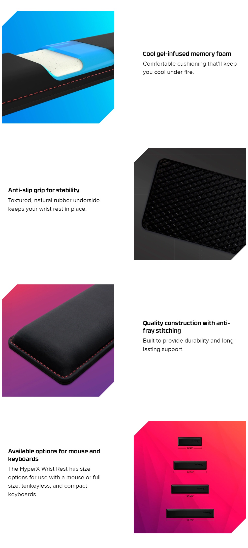 HyperX Wrist Rest for Keyboard Tenkeyless product details