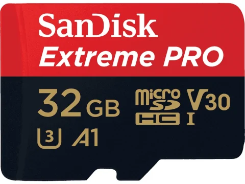 SanDisk Extreme Pro 32GB V30 A1 U3 MicroSDHC UHS-I Memory Card