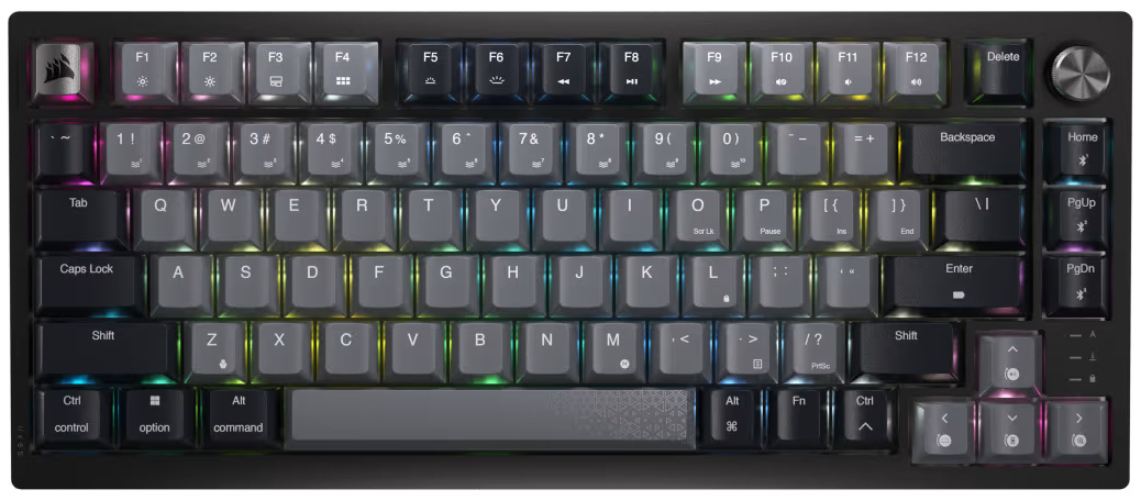 Corsair K65 PLUS RGB Wireless Mechanical Gaming Keyboard, Red SW