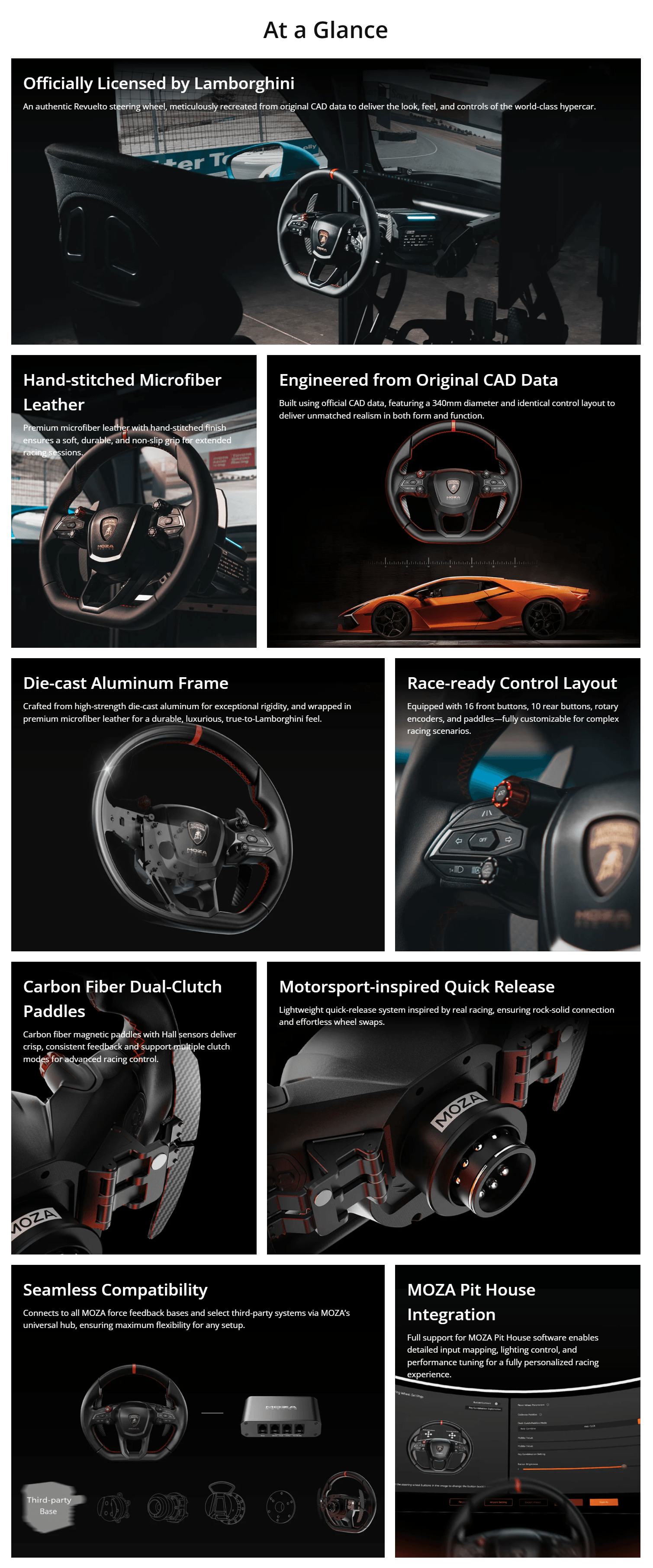 Moza Lamborghini Revuelto Steering Wheel product details
