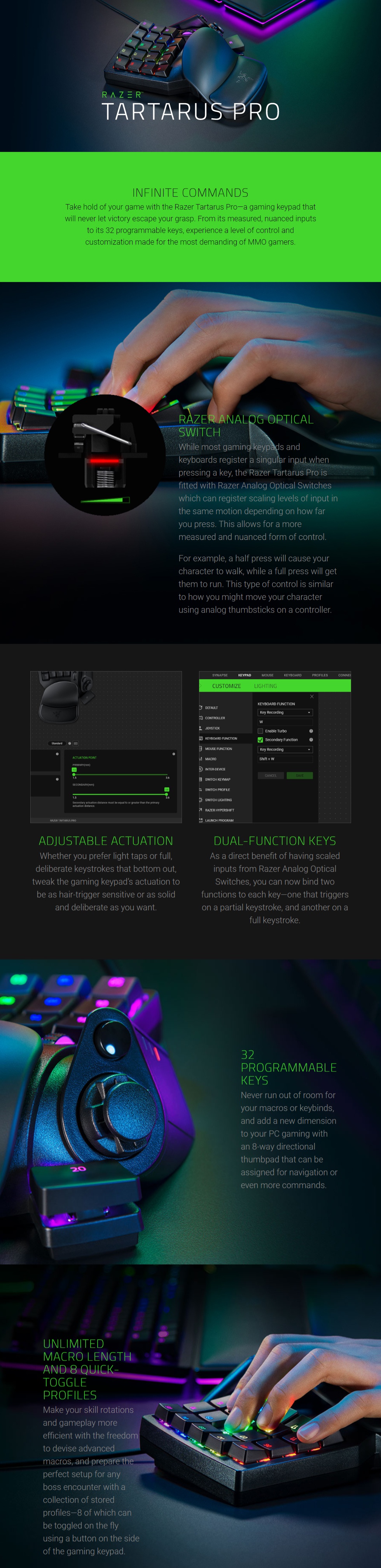 Razer Tartarus Pro Chroma Gaming Keypad product details