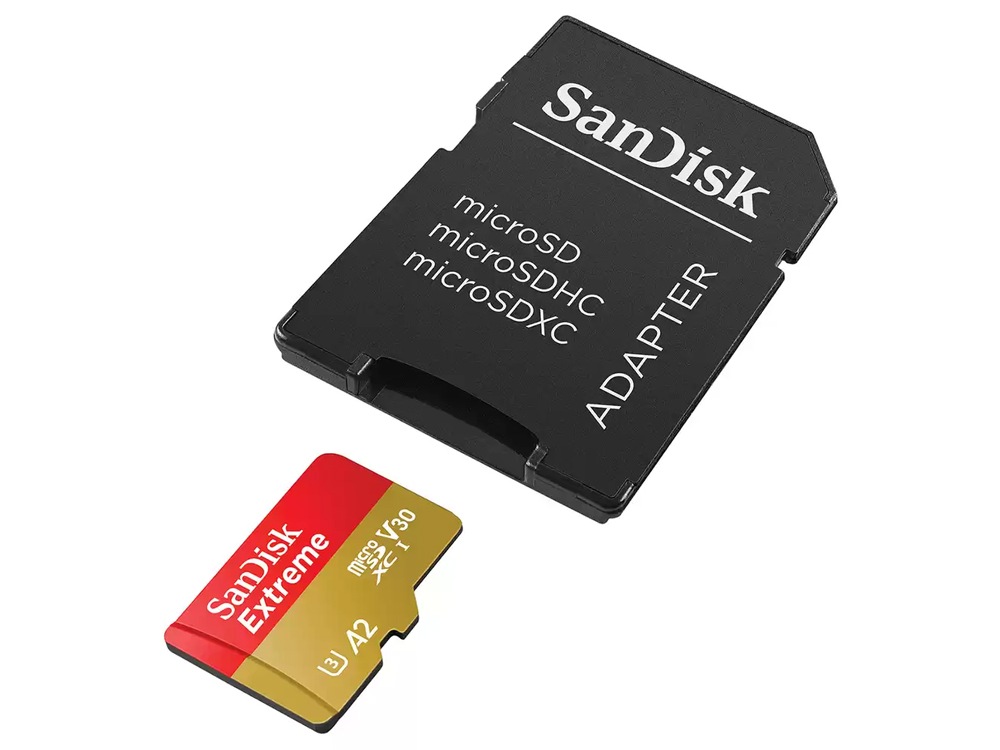 SanDisk Extreme 64GB C10 U3 V30 A2 microSDXC Card with Adapater