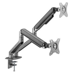 Brateck LDT63-C024 Dual Monitor Economical Spring-Assisted Monitor Arm - Space Grey