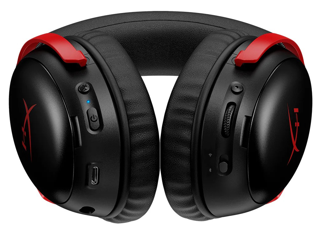 HyperX Cloud III S Wireless Gaming Headset, Black/Red