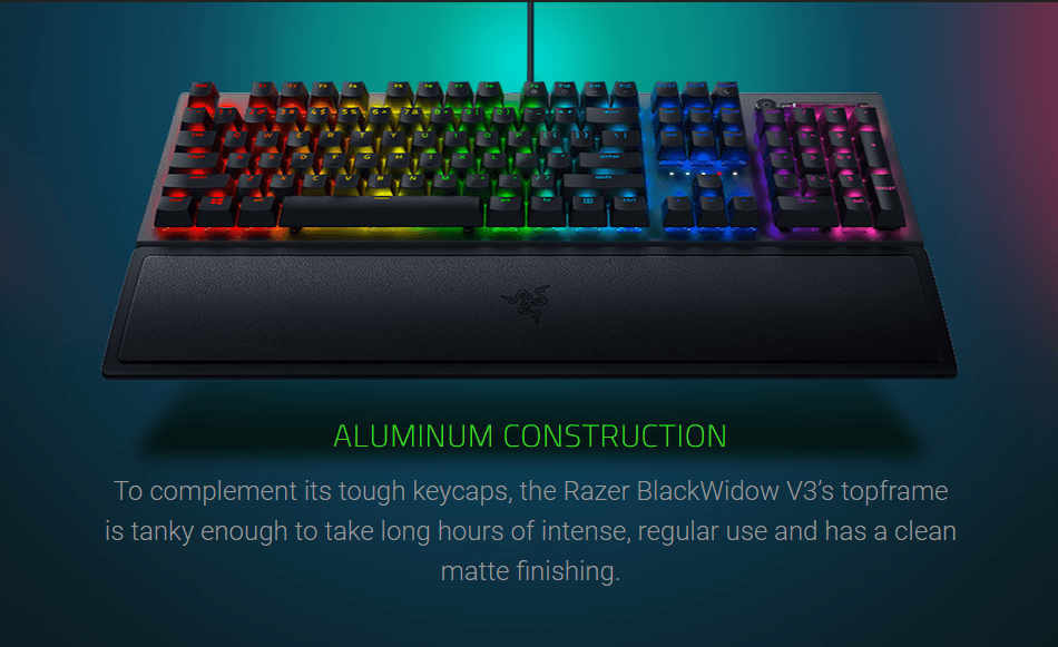 Razer BlackWidow V3 Mechanical Gaming Keyboard - Green Switch product details