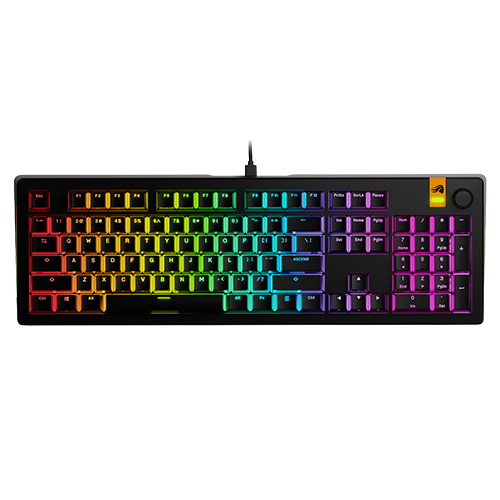 Glorious GMMK 3 HE 100 RGB Black Prebuilt Mechanical Keyboard, Fox HE