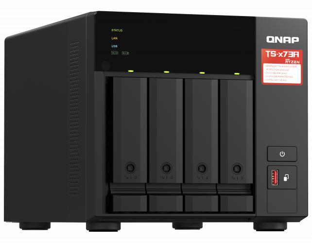QNAP TS-473A-8G Tower 4 Bay NAS, Ryzen 4-Core, 8GB RAM