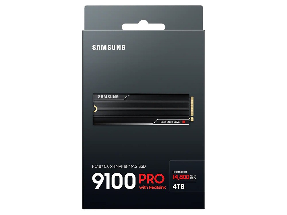 Samsung 9100 PRO 4TB PCIe Gen5 NVMe M.2 SSD with Heatsink