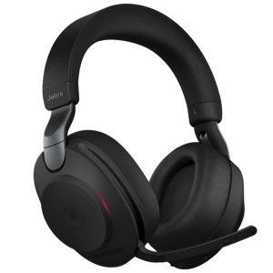 Jabra Evolve2 85 Certified for MS Teams Stereo Bluetooth Headset with Link 390c Adapter - Black