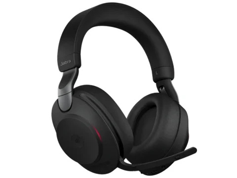 Jabra Evolve2 85 Certified for MS Teams Stereo Bluetooth Headset with Link 390c Adapter - Black