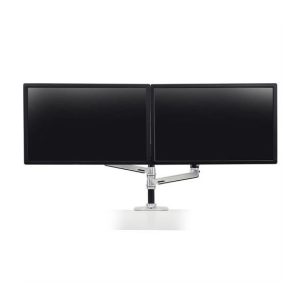 Ergotron LX Dual LCD vertical Stacking Arm polished aluminium