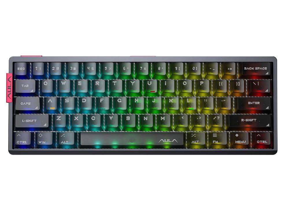 AULA AG60 Wired Magnetic Switch 8K Polling CNC Aluminum 60% Gaming Keyboard - Black Frosted