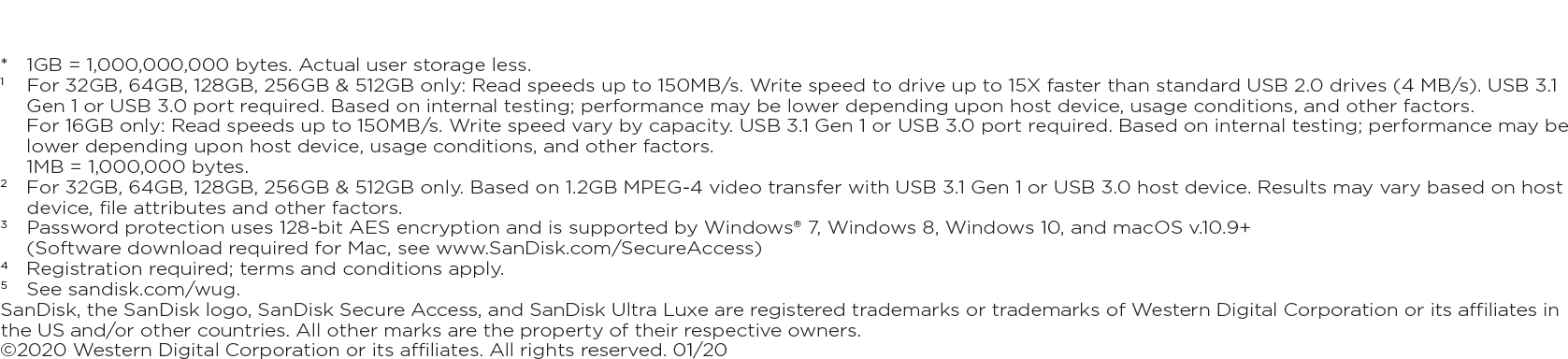 SanDisk Ultra Luxe 128GB USB 3.1 Flash Drive product details