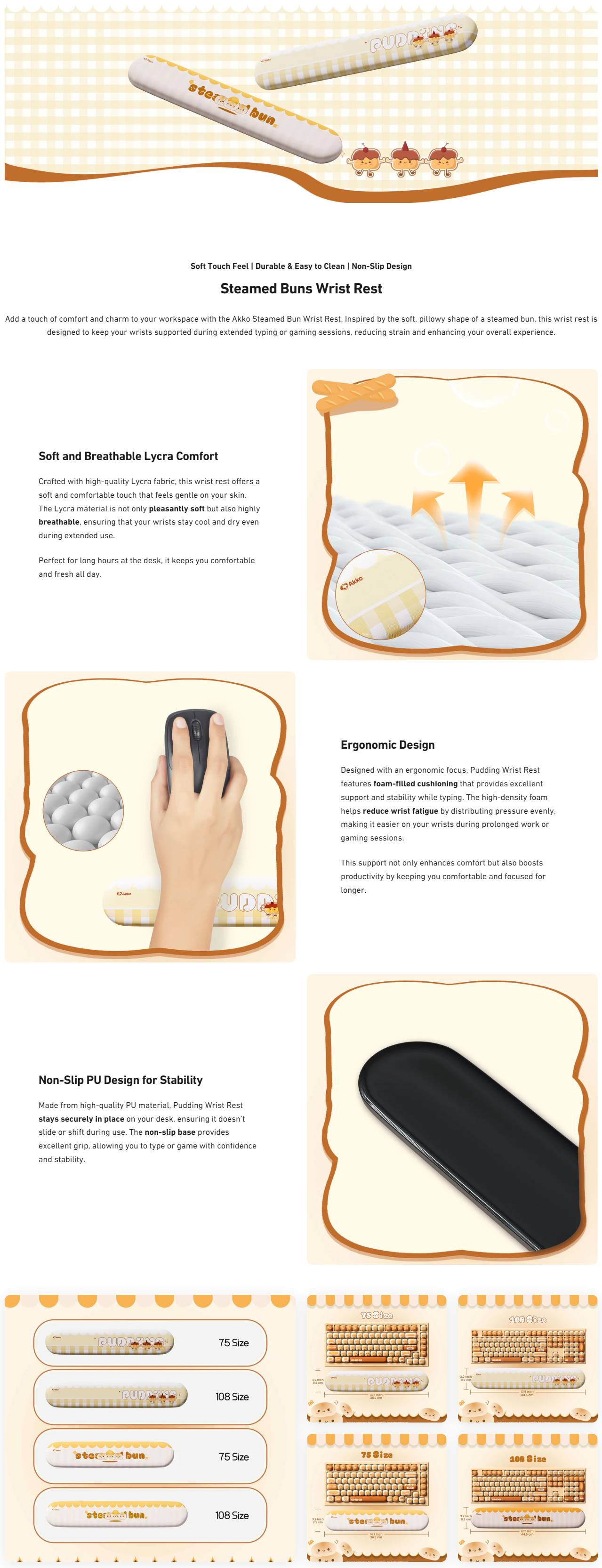 Akko Monsgeek Pudding Wrist Rest - 75 Size product details