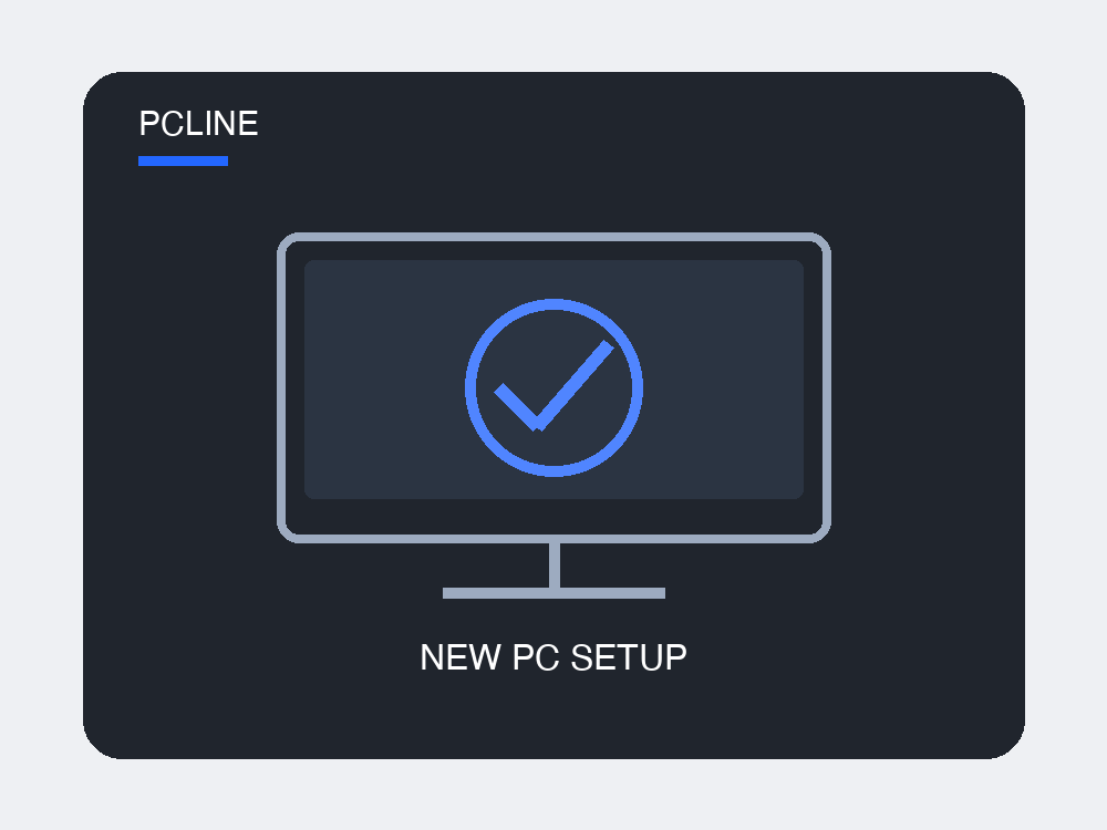 PCLINE New Computer Setup — Standard Service service illustration