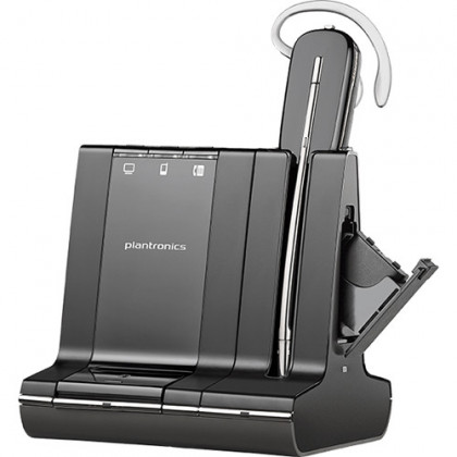 Plantronics Savi W745-M 3-in-1 (PC/Deskphone/Mobile), Unlimited Talk Time, Convertible, DECT, UC, Microsoft® Lync Headset